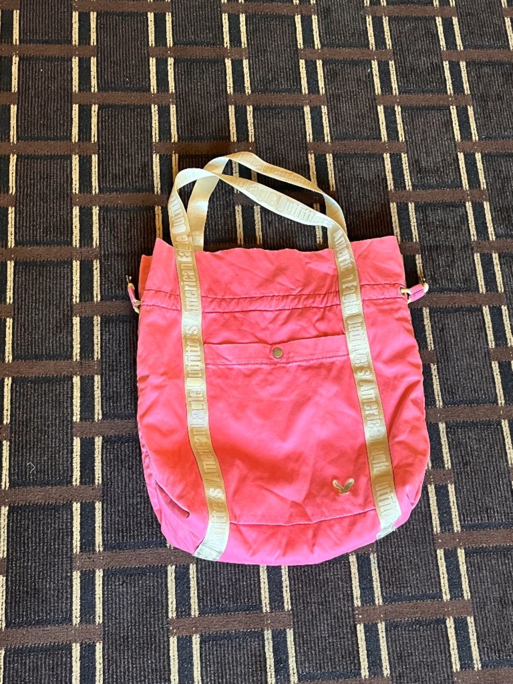 Vintage? Y2K American Eagle Outfitters Pink Tote Bag Carry Bag Beach Medium 602